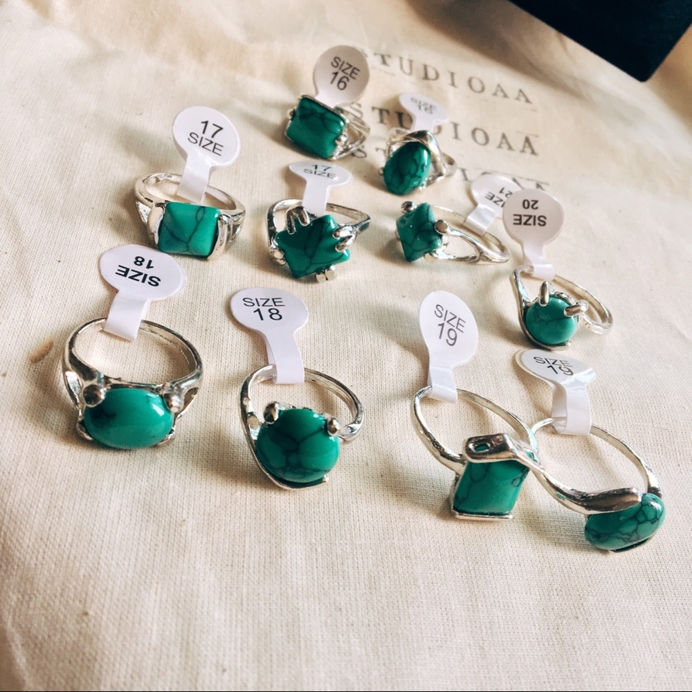 Variety turquoise rings